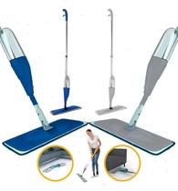 Mop Spray com Reservatório 380ml, Cabo de Aço Inox, Microfibra Limpeza Rápida e Sem Esforço, Envio Sortido