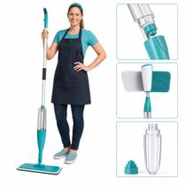 Mop Spray Rodo Mágico Esfregão Limpeza com Tanque de Água Premium Limpo e Seco Prático para Piso Casa Escritório Cozinha Azulejo Mop Spray Rodo Mágico Esfregão Limpeza com Tanque de Água Premium Limpo e Seco Prático para Piso Casa Escritório Cozinha Azulejo