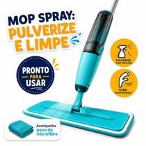 Mop Spray Rodo Mágico Esfregão Limpeza com Tanque de Água Premium Limpo e Seco Prático para Piso Mop Spray Rodo Mágico Esfregão Limpeza com Tanque de Água Premium Limpo e Seco Prático para Piso
