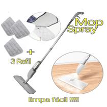 mop spray Vassoura rodo funcional retira pelos do chão cabo aço 365ml todos os comodos