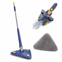 Mop Triangular 360 Microfibra Cabo Inox Limpa Vidro Parede