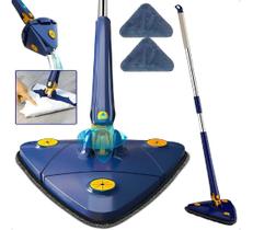 Mop Triangular Esfregão Limpeza Giratório 2 Refis Limpa Seca