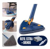 Mop Triangular Giratório 360 Limpa Cantos Difíceis Ajustável - Esfregão Mop Limpeza Giratório