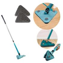 Mop Triangular Giratório 360º Ajustável de Microfibra para Limpeza e Vidros