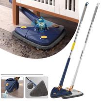Mop Triangular Giratório Com 2 Refil Azul Limpeza Profunda Mop Triangular Giratório Com 2 Refil Azul Limpeza Profunda