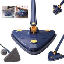 Mop Triangular Giratório com 2 Refil Azul para Limpeza