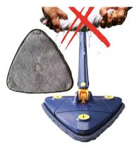 Mop Triangular Limpeza Esfregão Giratório 1 Refil Ajustável Mop Triangular Limpeza Esfregão Giratório 1 Refil Ajustável