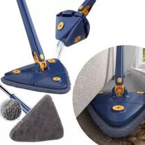 Mop Triangular Limpeza Esfregão Giratório Ajustável 1 Refil Mop Triangular Limpeza Esfregão Giratório Ajustável 1 Refil