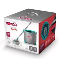 Mop Twister de Microfibra com Cabo e Balde 13L Noviça Mop Twister de Microfibra com Cabo e Balde 13L Noviça