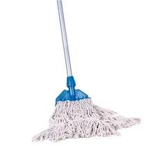 MOP ÚMIDO (Esfregão Completo Com Cabo 1,40 Metros 2 Estágios Retrátil e Telescópico + Haste Euro + Refil Para MOP Úmido) BRALIMPIA