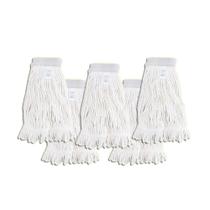 Mop Úmido Líquido Algodão Ponta Dobrada Refil Kit 5