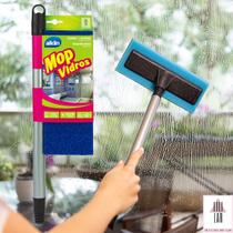Mop Vidros Limpa Janelas Box e Azulejos com Cabo Revestido 38cm - Alklin