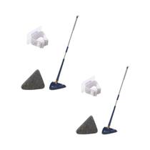 Mopa Triangular Extensível E Rotativa 360 graus 110cm Ajustável Para Limpeza Profunda De Banheira,