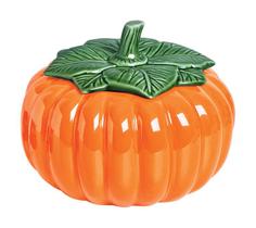 Moranga de Cerâmica c/Tampa Grande Laranja 23,5 x 21,5cm