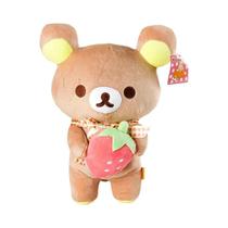 Morango Rilakkuma Desenho Animado Boneca De Pelúcia Macio Ursinho De Pelúcia Kawaii Decoração De
