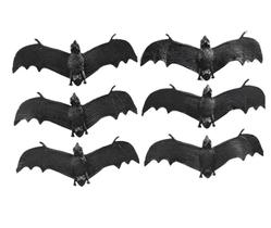 Morcegos De Borracha Decoração Halloween 6 unidades Morcegos De Borracha Decoração Halloween 6 unidades
