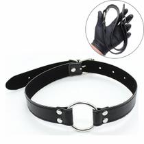 Mordaça Choker com Anel de Metal - Preto Mordaça Choker com Anel de Metal - Preto