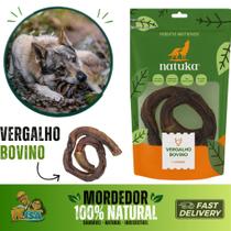 Mordedor 100% natural vergalho bovino natuka pet cachorro