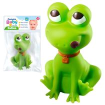 Mordedor Bebê 3 Meses Sapo Brinquedo Sensorial Massageador Vinil Macio Animais Bichinhos Verde