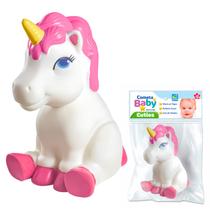 Mordedor Bebê 3 Meses Unicórnio Brinquedo Sensorial Vinil Macio Animais Bichinhos Branco Mordedor Bebê 3 Meses Unicórnio Brinquedo Sensorial Vinil Macio Animais Bichinhos Branco