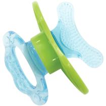 Mordedor Bebê Em Silicone Com Tampa Higiênica Protetora Azul Buba