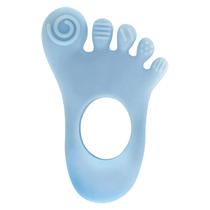 Mordedor Bebê Infantil +3 Meses Material Extra Macio Texturizado Pezinho Azul Buba