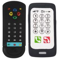 Mordedor Bebê Macio Massageador Gengiva Controle e Celular Infantil Dentição Seguro Sem BPA Ftalato Atóxico Lavável Mordedor Bebê Macio Massageador Gengiva Controle e Celular Infantil Dentição Seguro Sem BPA Ftalato Atóxico Lavável