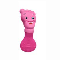 Mordedor bebe Pézinho pe silicone macio vila toy Rosa Mordedor bebe Pézinho pe silicone macio vila toy Rosa