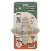 Mordedor Biobone Natural Cães Asterisco Pequeno Laranja Mordida Moderada