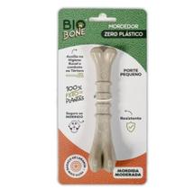 Mordedor Brinquedo Feito de Plantas Naturais Bio Bone Mordida Moderada Bege