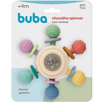 Mordedor Buba Chocalho Infantil Spinner com Ventosa Segura