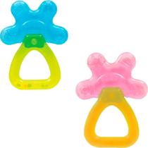 Mordedor buba com agua e chocalho baby cores vai na geladeira cores textura ergonômico