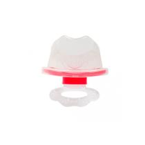 Mordedor buba com massageador de gengiva rosa ergonômico textura bpa free