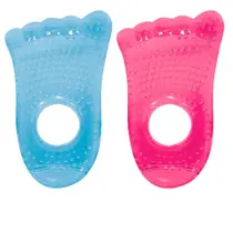 Mordedor buba de agua pezinho baby vai na geladeira texturas cores ergonômico