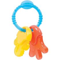 Mordedor com Água Chaveirinho para Bebês Laranja e Amarelo 5234 - Buba Mordedor com Água Chaveirinho para Bebês Laranja e Amarelo 5234 - Buba