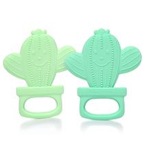 Mordedor de Silicone Cacto PrimaStella Livre de BPA, Kit com 2
