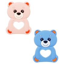 Mordedor de Silicone Urso Divertido Bebê 4m+ Alívio Dentição Texturizado Pimpolho