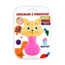 Mordedor e Chocalho Vila Toy Gata - Rosa