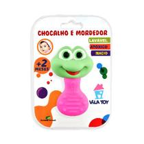 Mordedor e Chocalho Vila Toy Sapo - Rosa