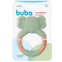 Mordedor Elefante Em Silicone Verde Livre BPA 15653 - Buba