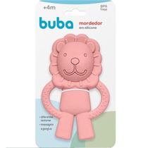 Mordedor em Silicone Leaozinho Buba Rosa Maciez Perfeita Rosa