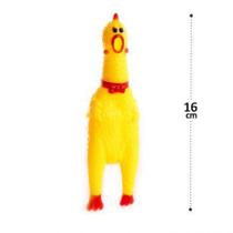 Mordedor Frango de Borracha Para PET 16cm Amarelo - NIPO