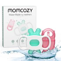 Mordedor frio de silicone preenchível com água Teether Momcozy, 2 unidades