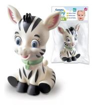 Mordedor Infantil Brinquedo Banho Bebê Zebra Macio 12cm