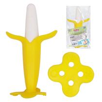 Mordedor Infantil Em Silicone Banana Livre De Tóxicos Com Design Lúdico E Fácil De Higienizar