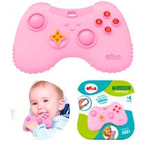 Mordedor Infantil P/ Bebe Controle Video Game Joystick Rosa