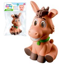 Mordedor Massageador Bebê 3 Meses Burrinho Brinquedo Vinil Macio Animais Bichinhos Da Fazenda Marrom Mordedor Massageador Bebê 3 Meses Burrinho Brinquedo Vinil Macio Animais Bichinhos Da Fazenda Marrom