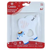 Mordedor Massageador de Gengivas Macio Elefante Branco Livre Bpa Castela Mordedor Massageador de Gengivas Macio Elefante Branco Livre Bpa Castela