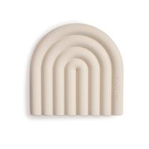 Mordedor Mushie de Silicone para Bebês Arco-Íris com Areia Movediça Mordedor Mushie de Silicone para Bebês Arco-Íris com Areia Movediça