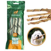 Mordedor Natural para Cachorro Palitinhos Bovino 4un - Pele Bovina - Natuka